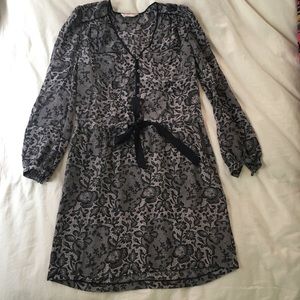 **SOLD***Rebecca Taylor grey tunic dress 100% silk